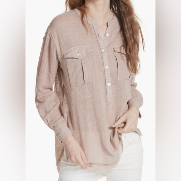 Free People Tops - Free People Talk To Me frayed hem top, medium